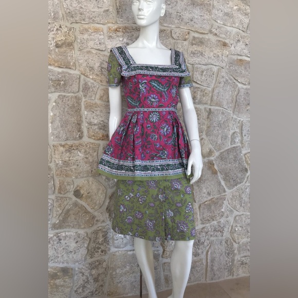 Gorgeous Rare Vintage 1950s Ruth Starling Originals Multi Floral Print Dress - Picture 4 of 15